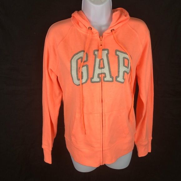 GAP Tops - Gap women’s full zip jacket orange M